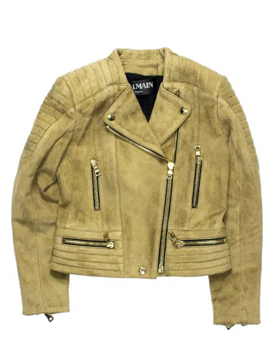 Balmain Jacket In Brown