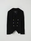 Balmain Double-breasted Blazer In Black