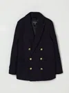 Balmain Black Viscose Blazer In Black