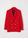 Balmain Lion-head Buttons Blazer In Red