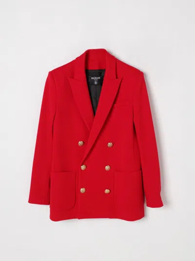 BALMAIN BLAZER BALMAIN KIDS COLOR RED,G49282014