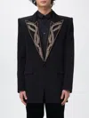 Balmain Leaf Design Embroidered Blazer In Black