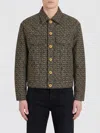 Balmain Jacquard Monogram Jacket Puffer Jackets Black In Black