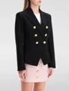 Balmain Double-breasted Black Jacket In Schwarz