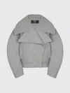 Balmain Oversized Wool Caban Featuring Pockets In Gray