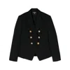 Balmain 6-button Double-breasted Wool Blazer In Black