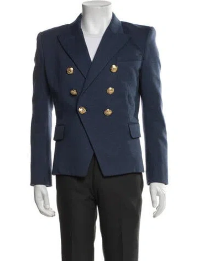 Pre-owned Balmain Jacket In Blue