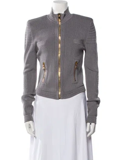Pre-owned Balmain Jacket In Gray