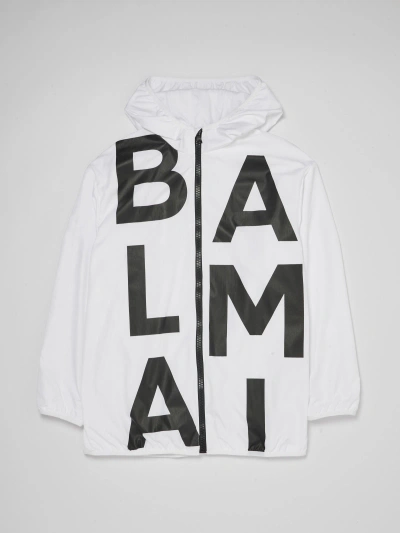 Balmain Kids' Jacket Jacket In Bianco-nero