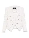 Balmain Tweed Blazer In White