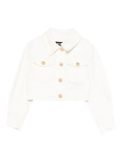 Balmain Kids' Jacket With Flap Pockets In White