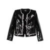 Balmain Love Letter Sequined Jacket In Black
