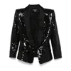 Balmain Sequinned Collared Blazer