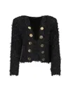 Balmain Tweed Jacket In Black