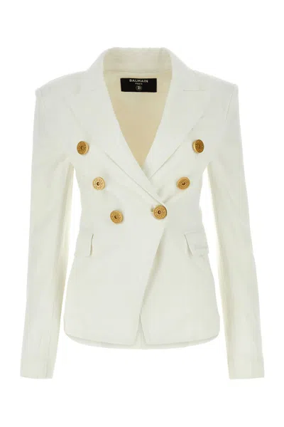 BALMAIN BALMAIN DOUBLE-BREASTED DENIM BLAZER