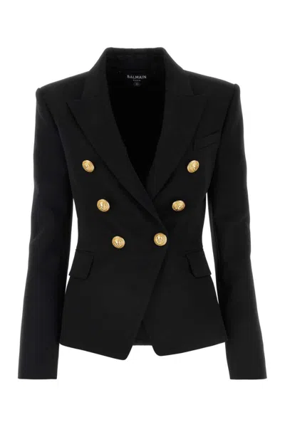 Balmain Jackets And Vests In Black