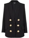 Balmain Button-fastening Double-breasted Jacket In Black