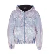 Balmain Bomber Jacket With Palm Tree Print In Blue