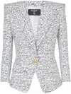 Balmain Women 1 Btn Love Letter Print Tailored Jacket In White