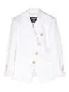 Balmain Asymmetric Single-breasted Blazer In White