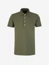 Balmain Jacquard Patterned Cotton Blend Polo Shirt In Green