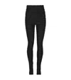 Balmain Jacquard Knit Love Letter Leggings In Black