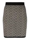 Balmain Wool Skirt In Negro
