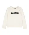 Balmain Jacquard-logo Knitted Jumper In White