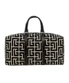 Balmain Monogram Print Holdall In Black