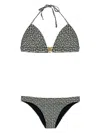 Balmain Jacquard-pattern Bikini In 104 Black
