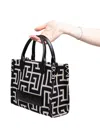 Balmain Jacquard Shopper Bag In Multi