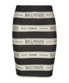Balmain Ribbon Motif Short Jacquard Skirt In Black