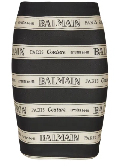 BALMAIN JACQUARD SKIRT