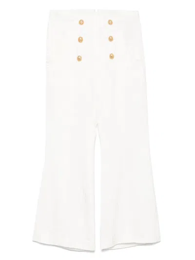 Balmain Kids' Jacquard Trousers In Neutrals