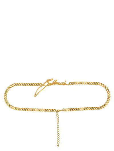 Balmain Je T Aime Belt In Gold