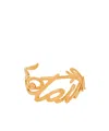Balmain 'je T'aime' Brass Bracelet In Yellow