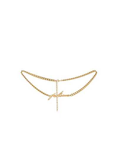 Balmain Je Taime Chain Belt In X15 Vintage Brass