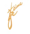 Balmain 'je T'aime' Brass Brooch In Gold