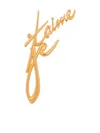 Balmain 'je T'aime' Brass Brooch In Gold