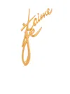 Balmain 'je T'aime' Brass Brooch In Yellow