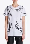 Balmain Sl Writing Printed T-shirt