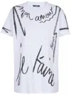 Balmain Sl Writing Printed T-shirt In White