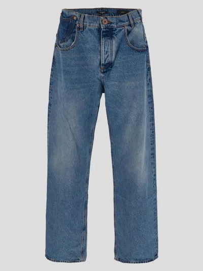 Balmain Jean In Contrast-effect Denim In Blue