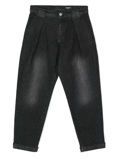 Balmain Kids' Jeans Affusolati In Gray