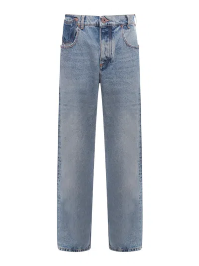 Balmain Jean In Contrast-effect Denim In Blue