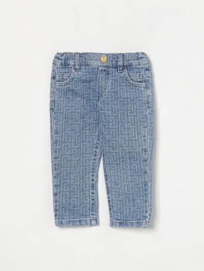 Balmain Babies' Pants  Kids Color Gnawed Blue
