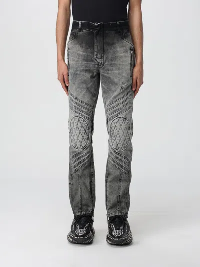 Balmain Gray Bleached Jeans In Grey