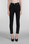 Balmain Logo Patch Tapered-leg Jeans In Black