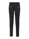 Balmain Cotton Blend Black Denim Jeans With Multi-pocket Design In Black