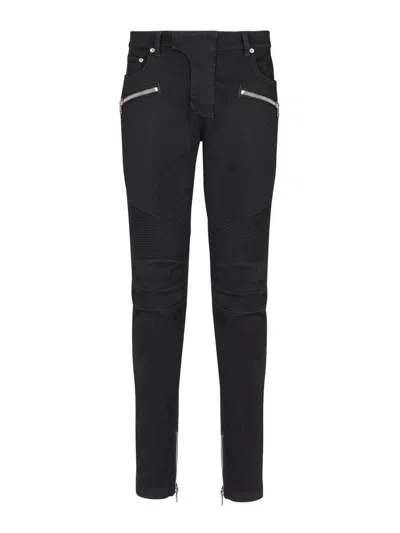 BALMAIN SLIM-FIT BIKER JEANS